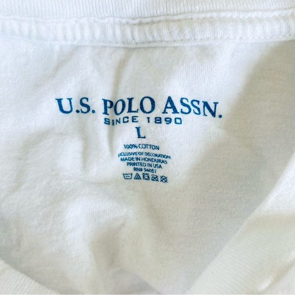 U.S Polo Assn. White T-Shirt Size Large - Picture 5 of 5